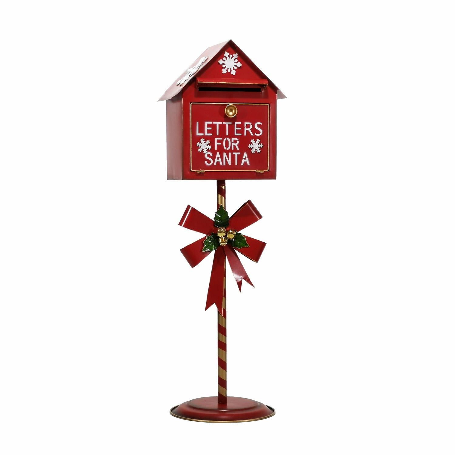 VESTIAMO CASA GRAN NATALE - Cassetta portalettere natalizia in latta - h100x31x29 cm